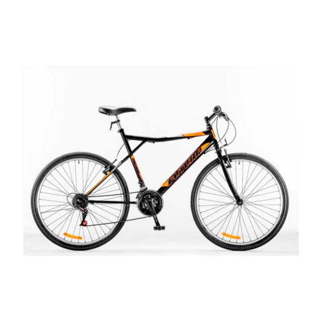 Bicicleta Mountain Bike Rodado 26 Futura Negra Y Naranja
