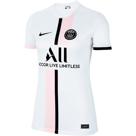 CAMISA PARIS SAINT-GERMAIN AWAY(30 MESSI) 21/22 TORCEDOR-NIKE-MASCULINA-BRANCA/ROSA