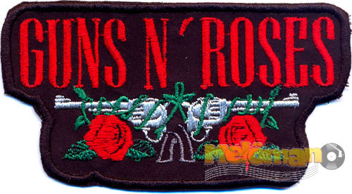 Patches Patch Bordado Termocolante Guns N Roses Logo Pistola Rosas