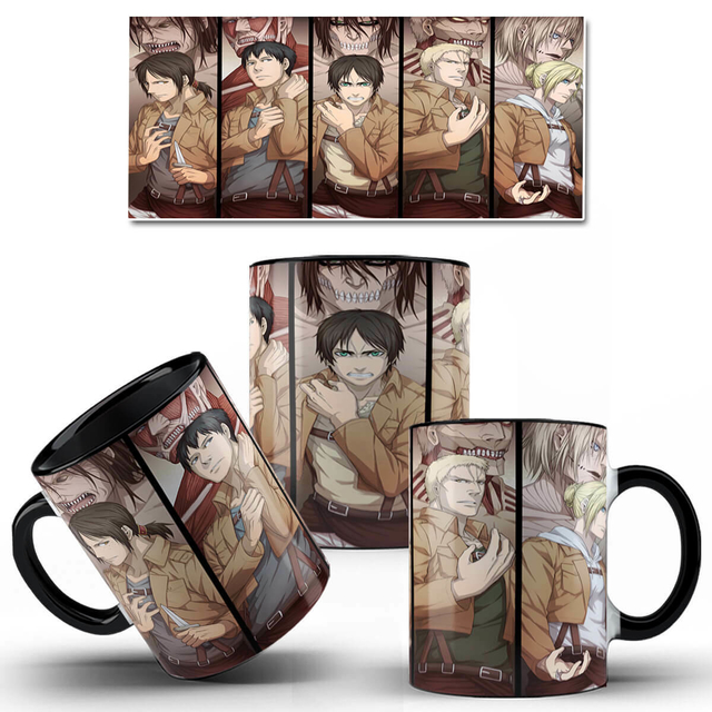 Caneca Attack on Titan Personagens