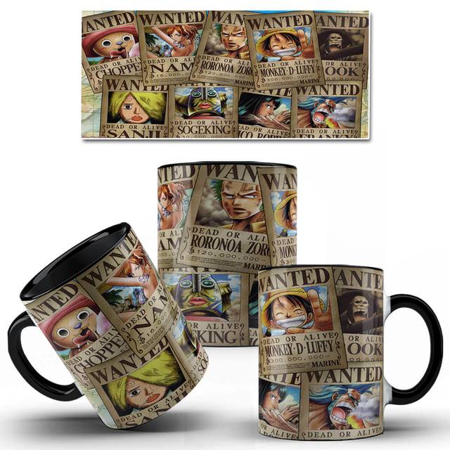 Caneca One Piece Personagens Com Poses