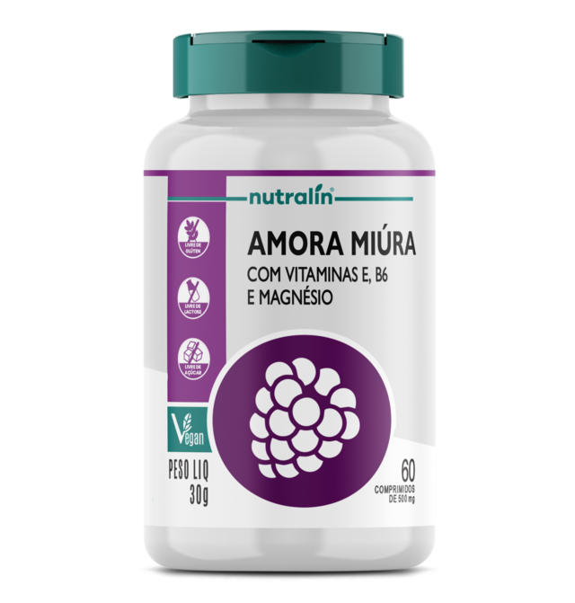 Amora Miúra Vitamina E B6 e Magnésio 60 comp Nutralin