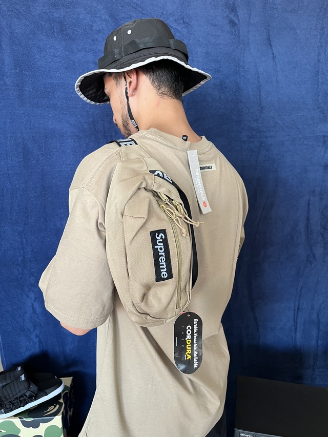 Pochete Waist Bag Supreme ss18 Bege Bigodewear
