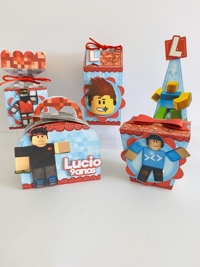 kit 30 mimos personalizados Caixinhas para Aniversario Tema: ROBLOX cod.36