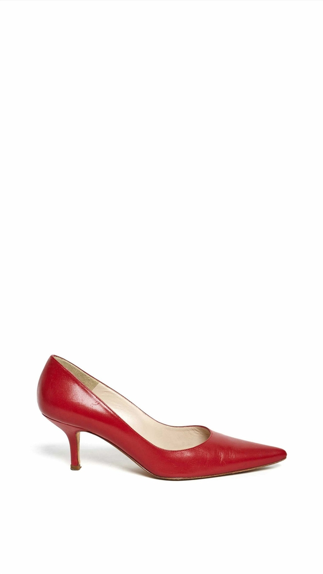 Sapato Carolina Herrera Couro Vermelho - 37 USA