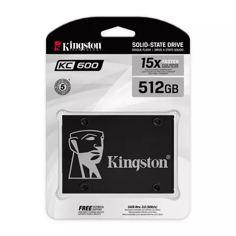 DISCO INTERNO SSD KINGSTON KC600 512GB 2.5" SATA 3.0 550MB/S