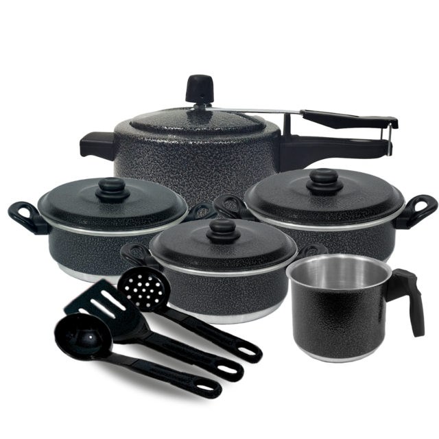 DE FÁBRICA! Jogo de 5 panelas de alumínio grosso — Cookware Sets — Poços de  Caldas