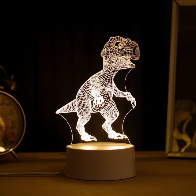 Luminária LED 3D Espinossauro - Dinossauro – WGs Geek