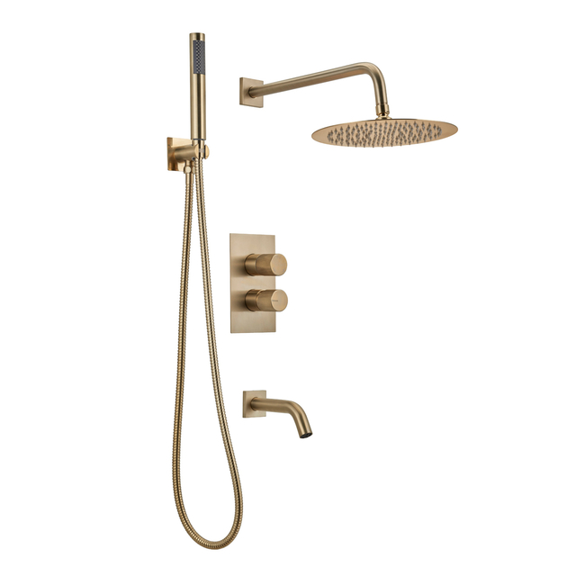 Griferia Ducha Peirano Monocomando Fabric Gold 80 200G