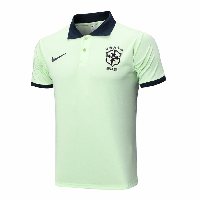 Camisa Brasil Light Green 2022 Nike Polo Masculina