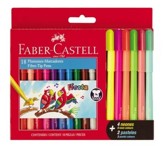 Marcadores Fiesta Faber Castell 72 colores