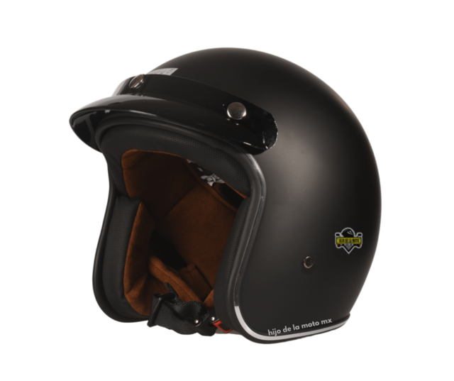 Casco Abierto Rudos Biker Negro Mate