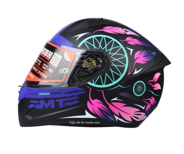 CASCO MT FF105B STINGER B CHEROKEE A18 - ROSA / MORADO MATE