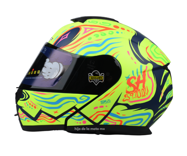 CASCO ABATIBLE SHAFT SH-3910-DV BEAST - NEÓN