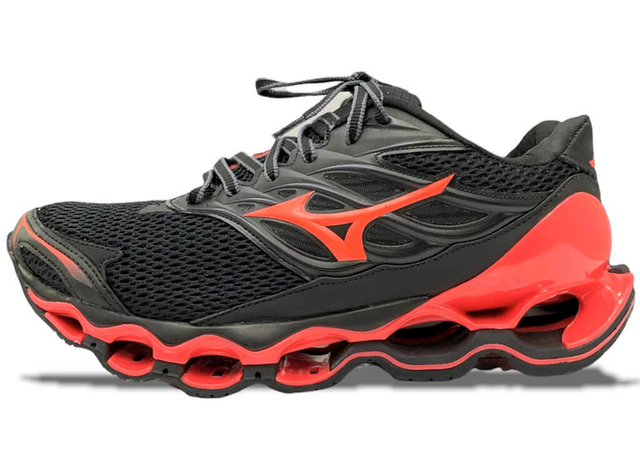 Tenis mizuno masculino preto e best sale vermelho