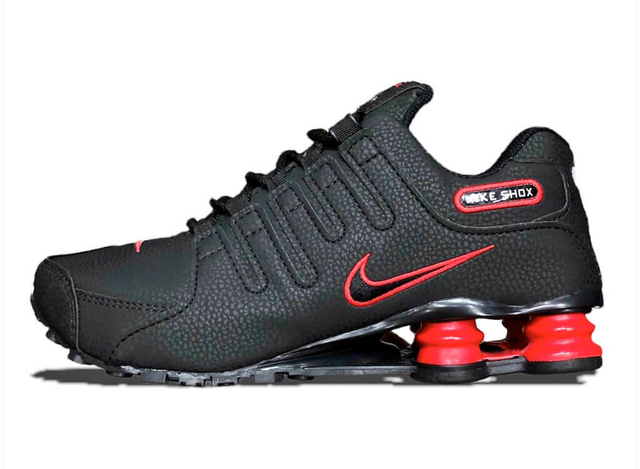 Tenis nike shox masculino preto e vermelho sales