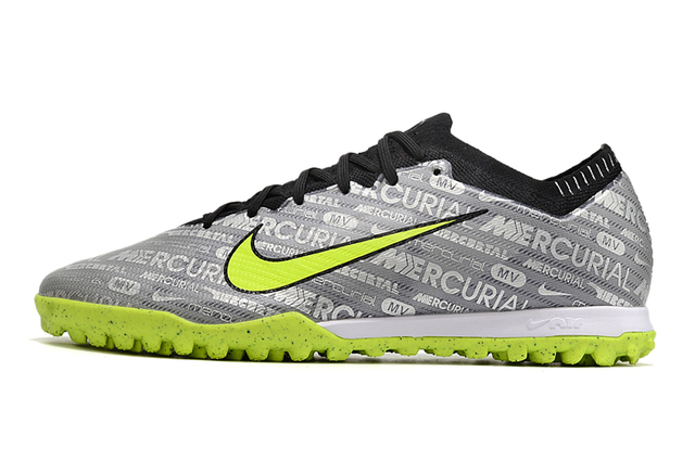 Chuteira Nike Mercurial Vapor 15 Elite Society - Prata/Verde