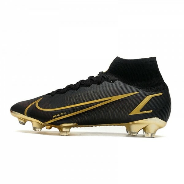 Chuteira Nike Mercurial Superfly 8 Elite Campo FG Preto Dourado