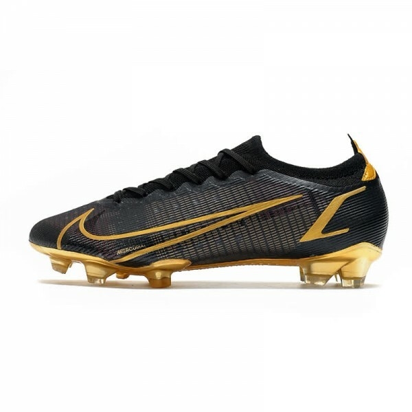 Chuteira Nike Mercurial Vapor 14 Elite Campo FG Preto Dourado