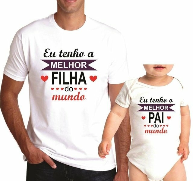 Kit Camisetas Melhor Pai do Mundo / Melhor Filha do Mundo