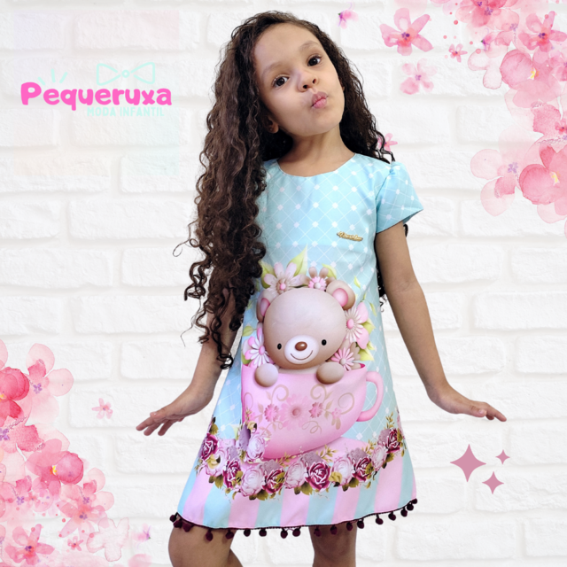 Vestido Barbie trapézio infantil em 2023