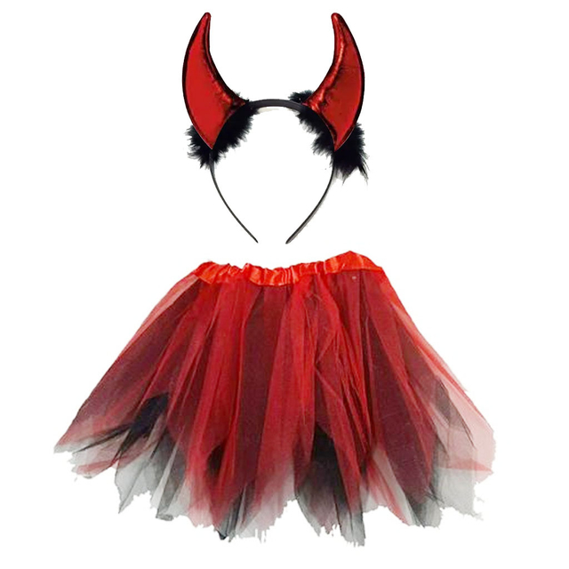 Fantasia Halloween Infantil Vermelho E Preto