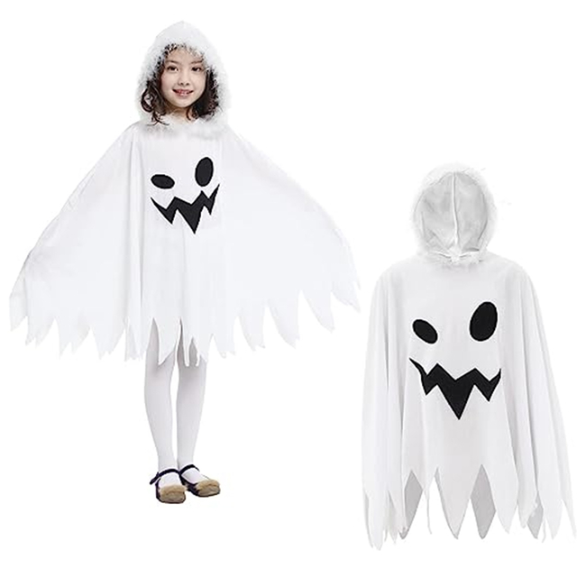 Fantasia De Fantasma Feminina Infantil De Halloween