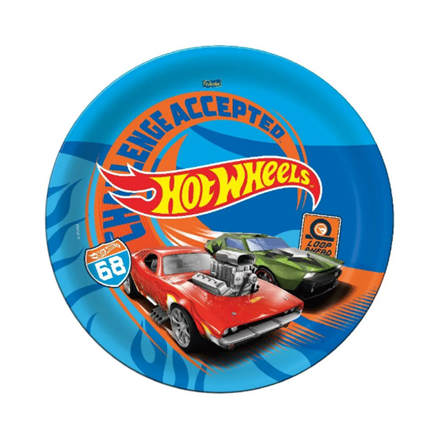 Prato Papel Redondo Hot Wheels