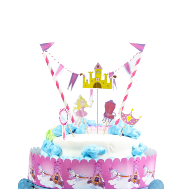 Festa Em Casa Princesas Decoração Aniversário Topo Bolo Simples - DBM Kids  - Topo de Bolo - Magazine Luiza
