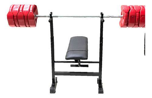 Banco Gym Plegable Multifuncional 3 Inclinaciones Con Rack