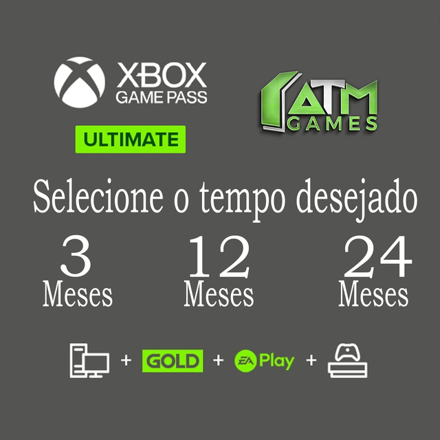 Game Pass Ultimate 12 Meses Codigo 25 Digitos Digital Xbox One e