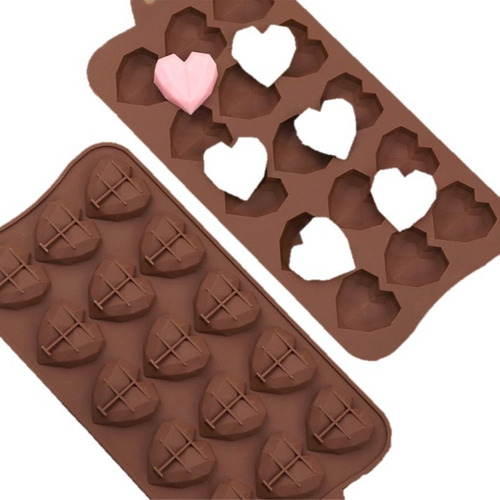 Molde Silicona Chocolate Corazón Detalle