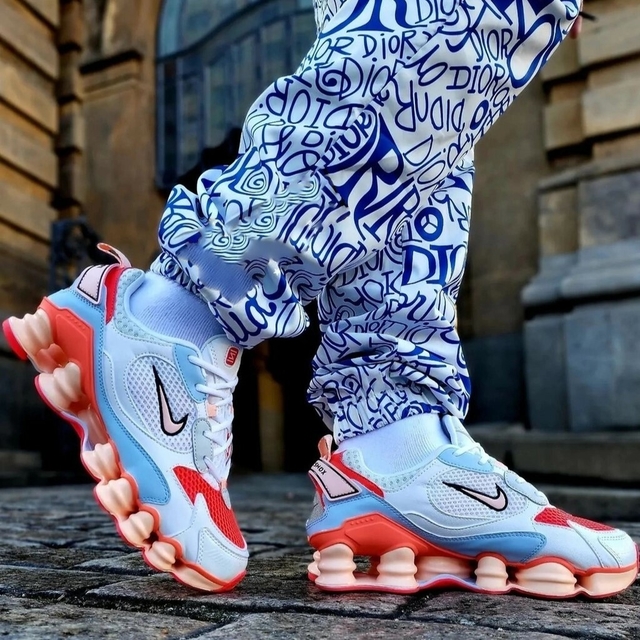 Nike Shox 12 Molas Nova - Branco e Laranja