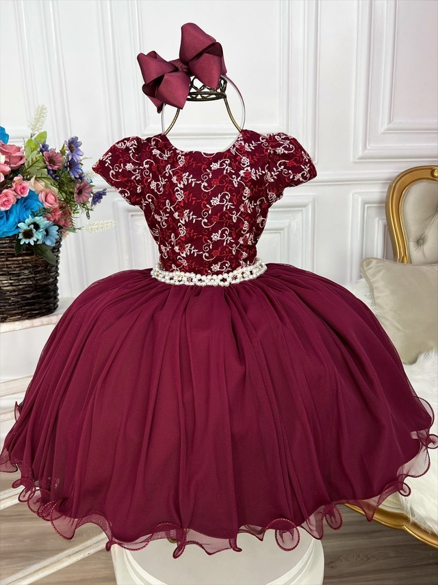 Vestido marsala infantil sales
