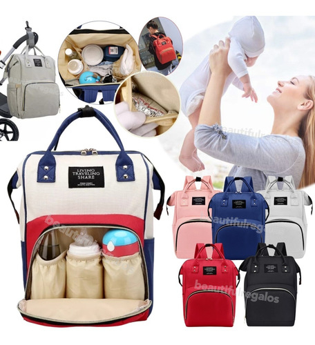 Mochila Maternal Grande Termica Impermeable Multifuncion