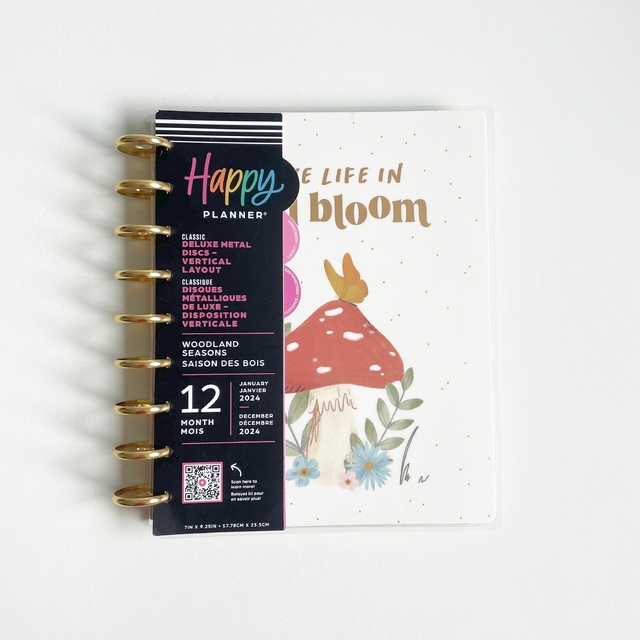 Classic Happy Planner 2025 Vertical DELUXE Woodland Seasons 12 Meses