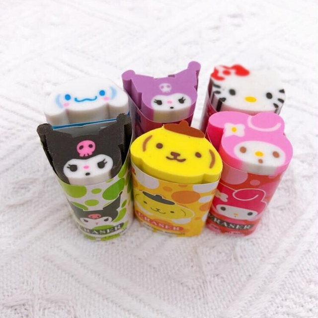 Kit Borracha Com 4 Personagens Sanrio Hello Kitty