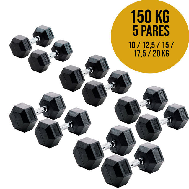 Mancuernas Hexagonales de 150 Kg