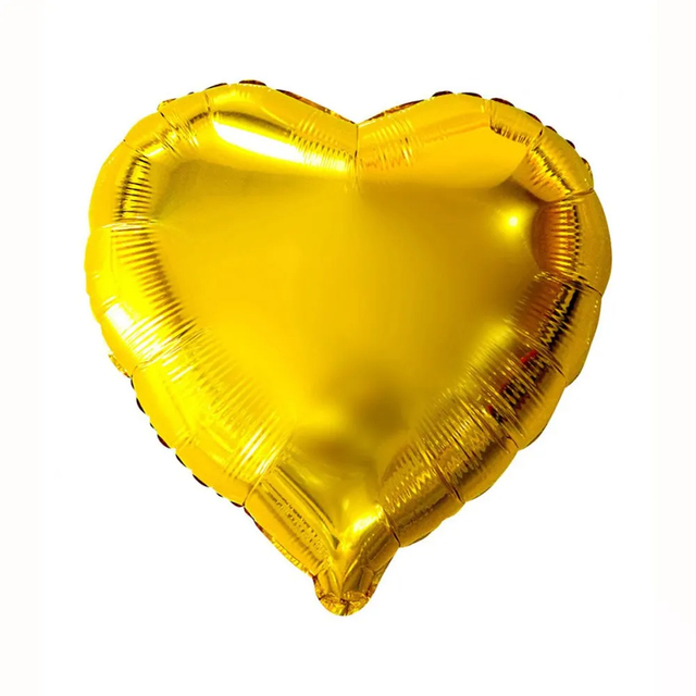 Balão Metalizado Dourado - Coração - 18" 45cm | JM Embalagens para
