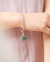 -SALE-Pulsera de piedra corazón Cuarzo verde