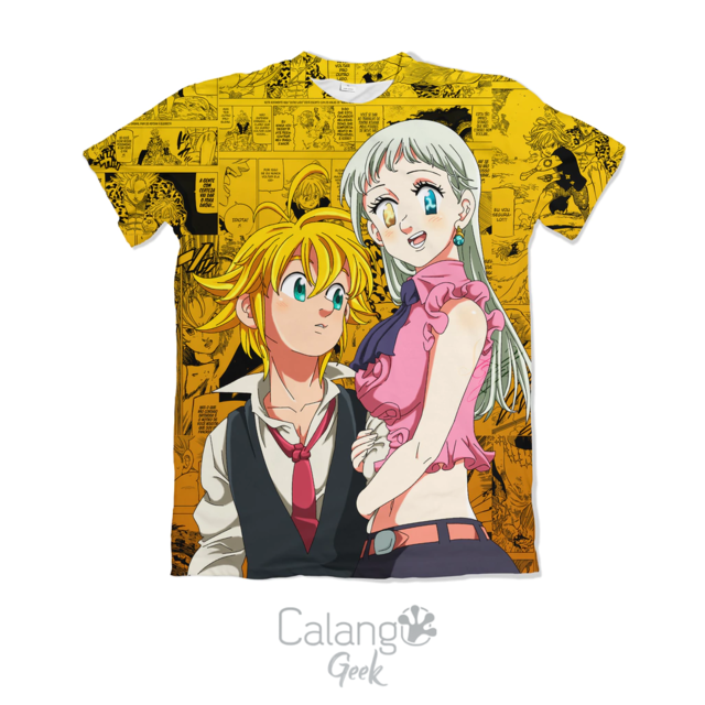 CAMISA EXCLUSIVA MELIODAS E ELIZABETH NANATSU NO TAIZAI MANGA