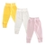 Kit com 3 Culotes - Cintura Pró Conforto e Pé Reversível - Amarelo/ Off White/ Rosa