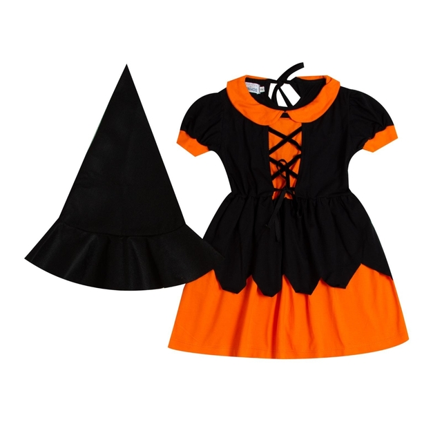 Fantasia Halloween Infantil Bruxinha.