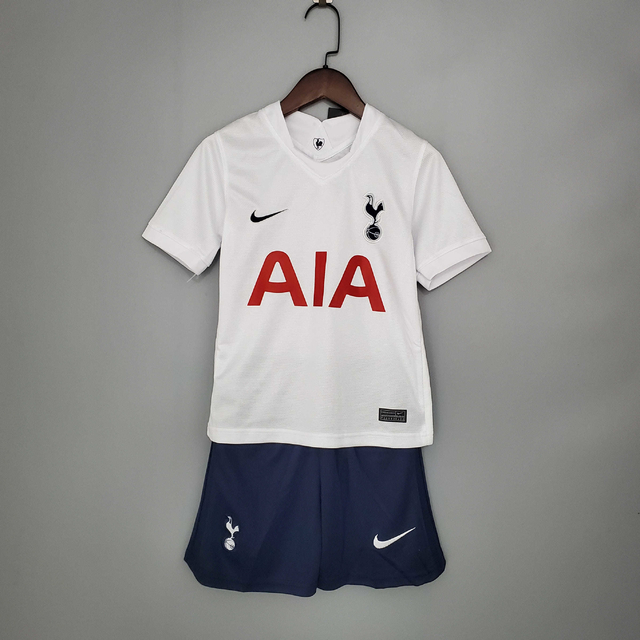Conjunto Infantil Tottenham 21/22 - Branco - Camisa e Shorts - Nike