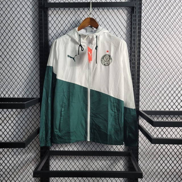 Jaqueta Corta Vento Palmeiras Branco e Verde - Gb Imports