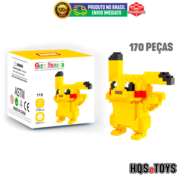 Pokémon Blocos De Montar Kit 7 Bonecos Nanoblock 940 Peças no Shoptime