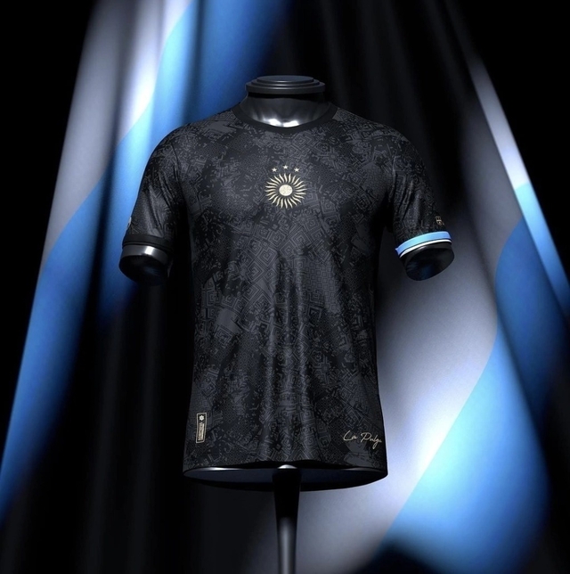 Camisa La Pulga Lionel Messi 10 Preta Comma Football 2023 2024