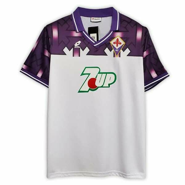 Camisa Fiorentina II Away 1992/93 Retrô Lotto Masculina - Branco