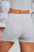 Shorts Cintura Alta Lurex Branco na internet