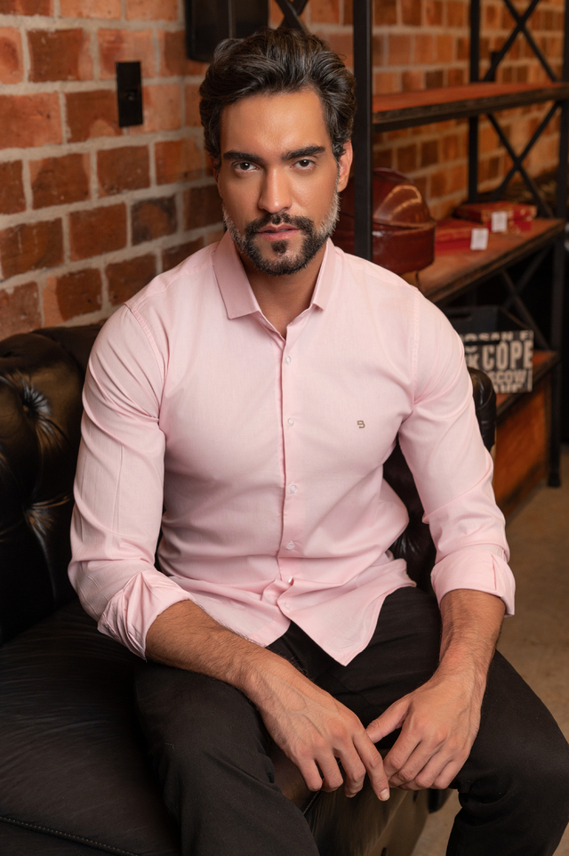 Camisa social masculina super slim sales